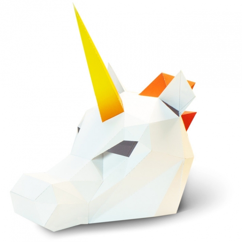 Maschera Unicorno - Carta 3D 