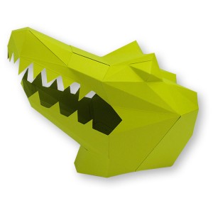 Maschera Coccodrillo - Carta 3D