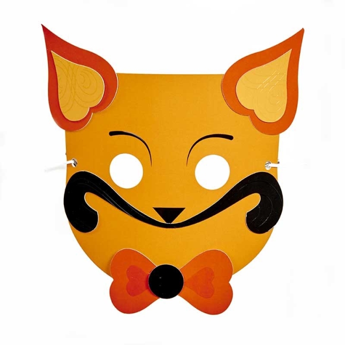 Maschera Piccolo Gatto da assemblare - Carta 