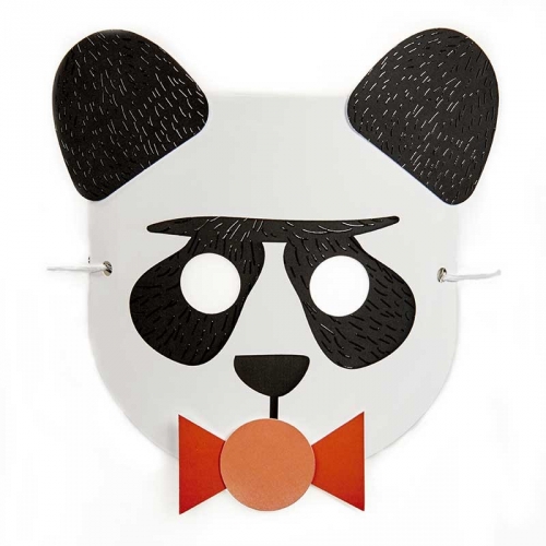 Maschera Piccolo Panda da montare - Carta 