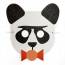 Maschera Piccolo Panda da montare - Carta