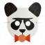 Maschera Piccolo Panda da assemblare - Carta