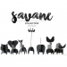 Kit 7 Decorazioni da costruire 3D - Animali della Savana. n1