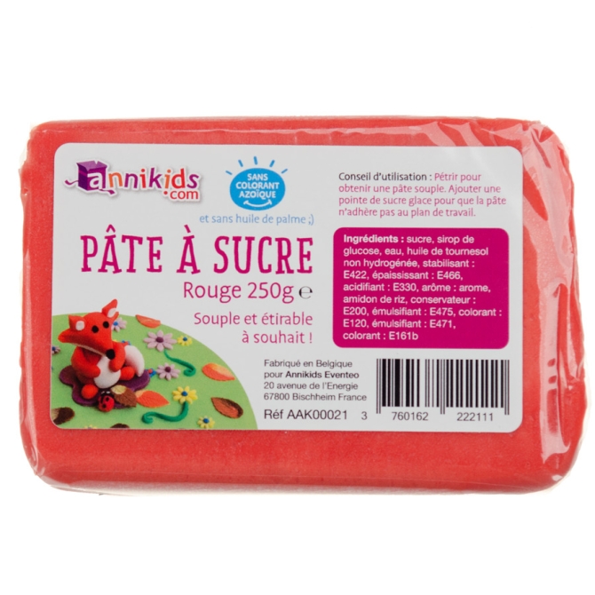 Pasta di zucchero 250g - Rosso 