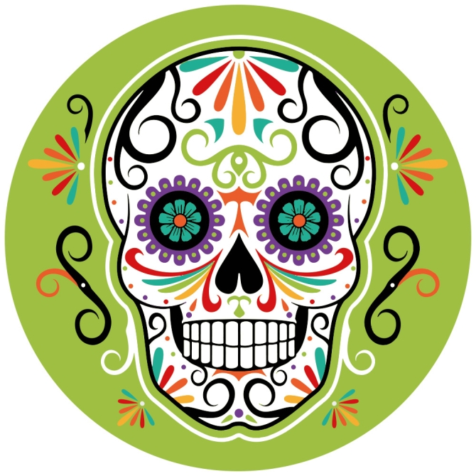 Disco della torta di Halloween Calavera 