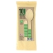 10 Cucchiai di legno a righe verdi - Biodegradabile. n°2