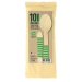 10 Cucchiai di legno a righe verdi - Biodegradabile. n2