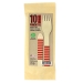 10 Forchette di legno a righe rosse - Biodegradabile. n°2
