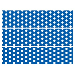 Contorni torta - Pois bianchi/blu