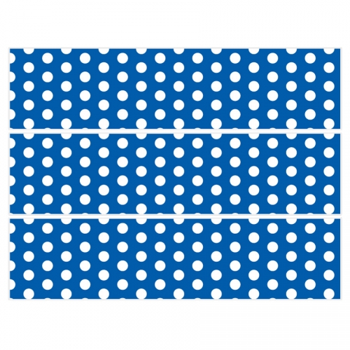 Contorni per torta di zucchero - Pois bianchi/ blu 
