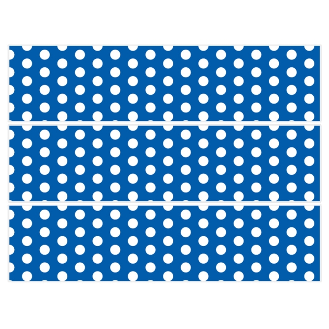 Contorni torta - Pois bianchi / blu 