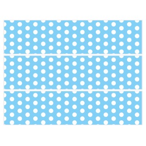 Contorni torta - Pois bianchi/cielo