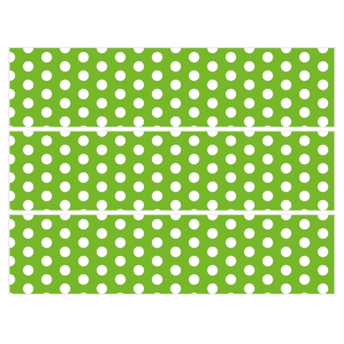 Contorni torta - Pois bianchi / Lime 