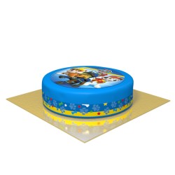 Contorni della torta - Zampa di cane blu. n1