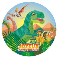 Disco torta Dino T-Rex (19 cm)