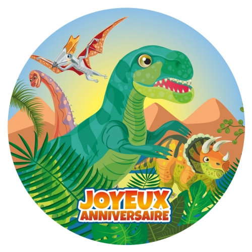 Disco di zucchero Dino T-Rex (19 cm) 