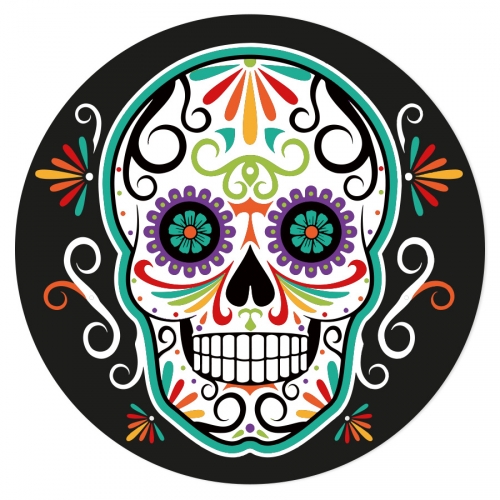 Disco di zucchero Calavera nero 