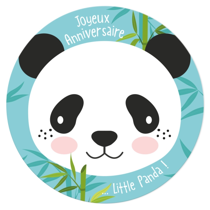 Disco torta piccolo panda (19 cm) 