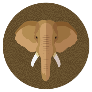 Disco di zucchero - Elefante (19 cm)
