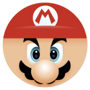 Disco di zucchero Faccia di Super Mario (19 cm)