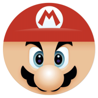 Disco di zucchero Faccia di Super Mario (19 cm)