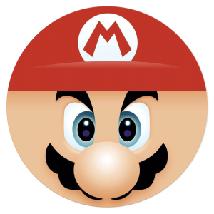 Disco torta con testa di Super Mario (19 cm)