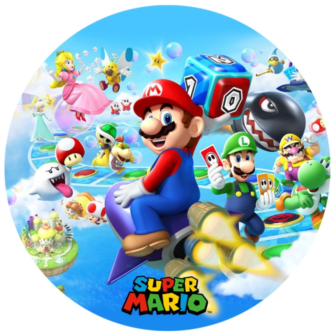 Disco di zucchero Super Mario (19 cm) 