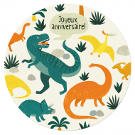 Disco di zucchero Dinosauro (19 cm)