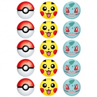 15 dischi commestibili Pokmon - 50 mm
