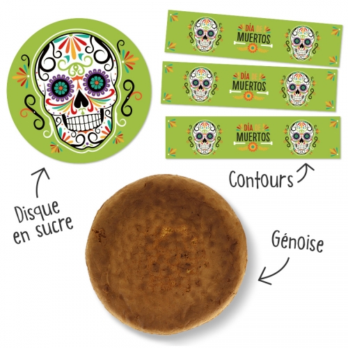 Kit torta Calavera Dia de los muertos 