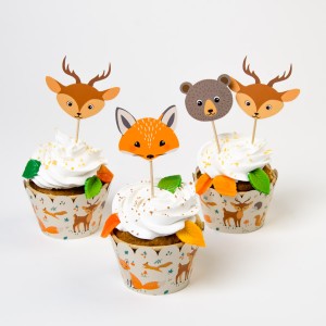 Kit Cupcakes Animali della foresta - Riciclabile