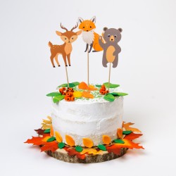 Cake Toppers Animali della foresta - Riciclabile. n2