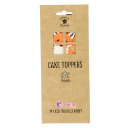Cake Toppers Animali della foresta - Riciclabile. n3