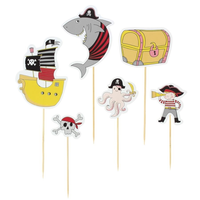 Cake Toppers Pirata Color - Riciclabile 