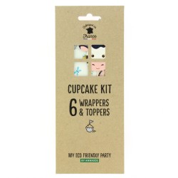 Kit Cupcakes Animali della fattoria - Riciclabile. n6