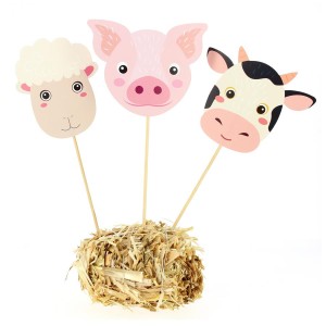 Cake Toppers Animali della fattoria - Riciclabile