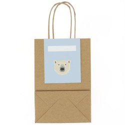 6 Sacchetti Regalo Animali Polari - Riciclabile. n4