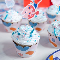 Kit Cupcakes Sirena Corallo - Riciclabile. n3
