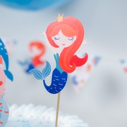 Cake Toppers Sirena Corallo - Riciclabile. n2