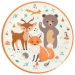 Contiene : 1 x 6 Piatti Animali della foresta - Riciclabili. n3
