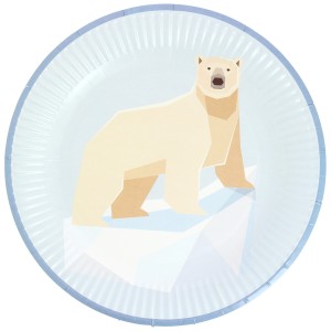 6 piatti con animali polari - Riciclabili