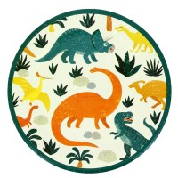 6 Piatti Dinosauri - Riciclabili