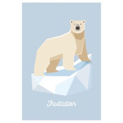 6 Inviti Animali polari - Riciclabile. n1