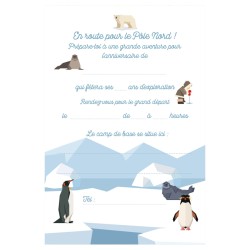 6 Inviti Animali polari - Riciclabile. n2