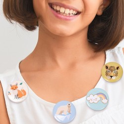 6 badge Animali della fattoria. n2