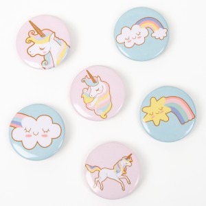 6 Badge Unicorno