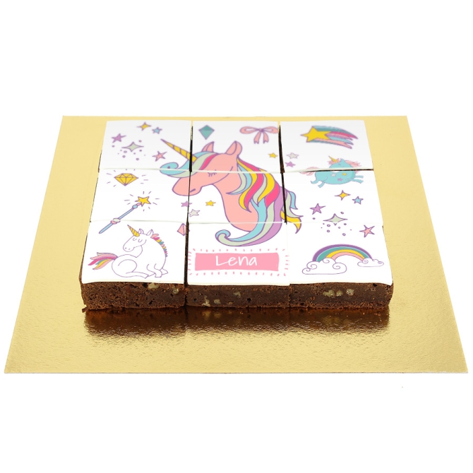 Puzzle Brownies unicorno arcobaleno - personalizzabile 