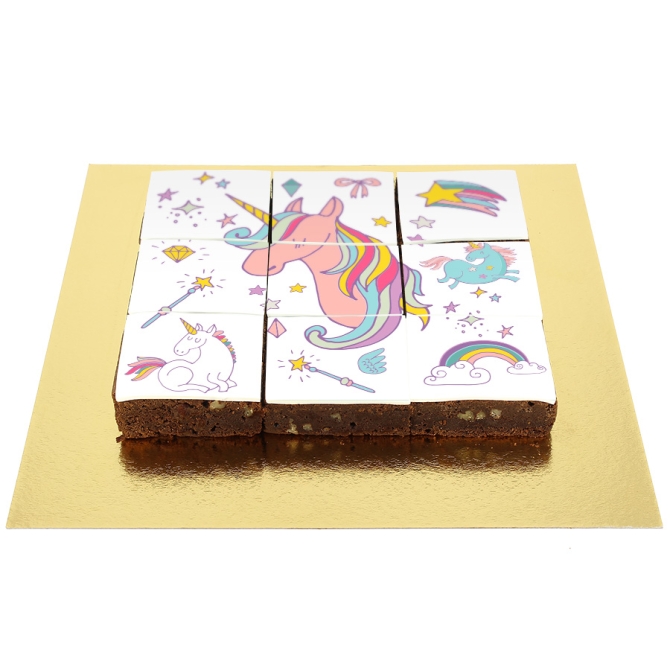 Brownies Puzzle Unicorno Arcobaleno 