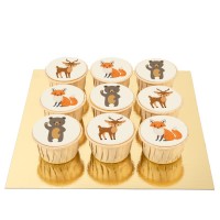 9 Cupcake animali della foresta - Vaniglia