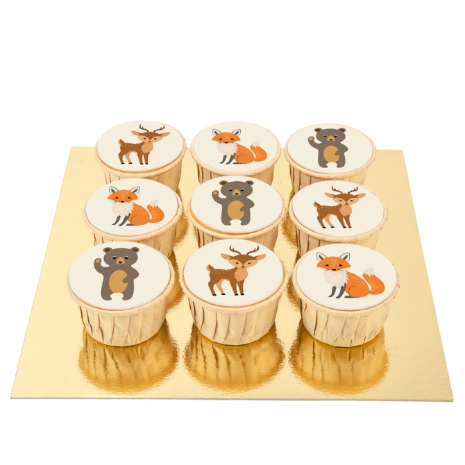 9 Cupcake animali della foresta 